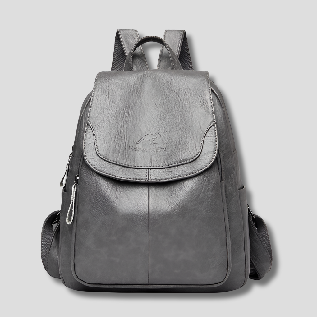 Backpack Anti-Theft Leather Concealed Zipper