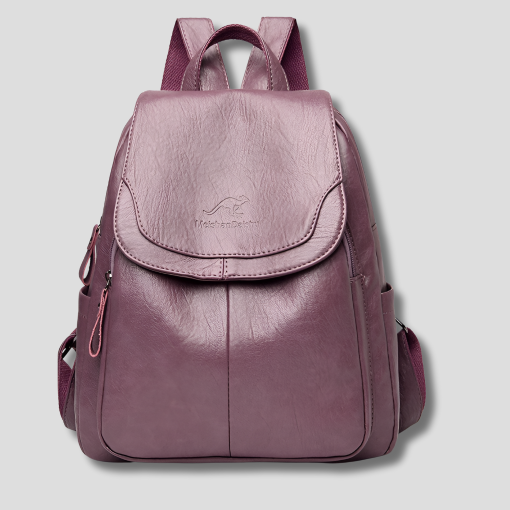 Backpack Anti-Theft Leather Concealed Zipper