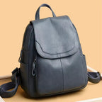 Backpack Anti-Theft Leather Concealed Zipper