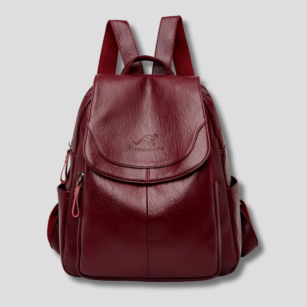Backpack Anti-Theft Leather Concealed Zipper