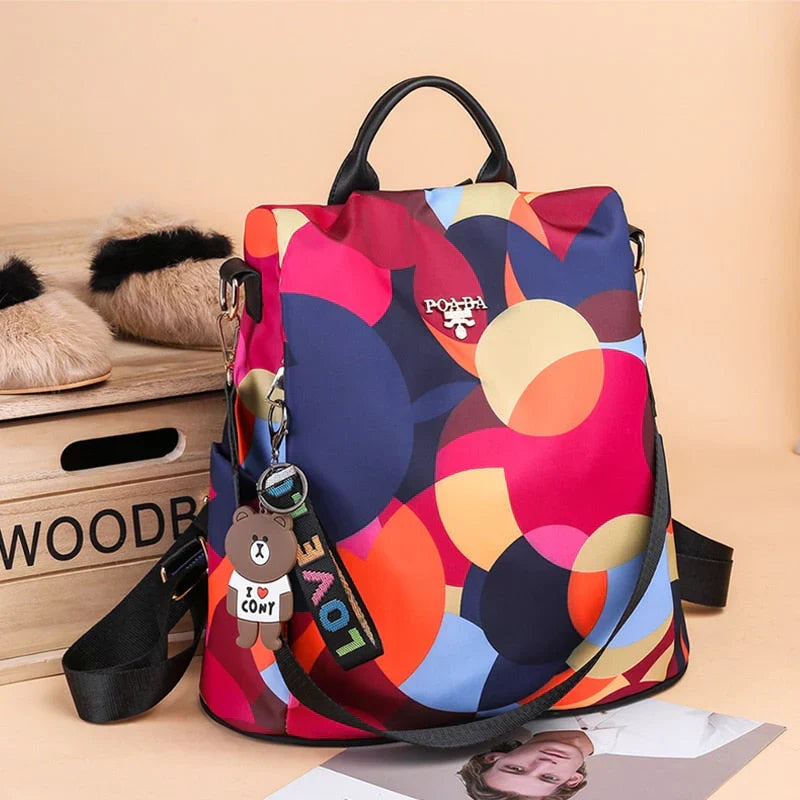 Backpack Anti-Theft Waterproof Nylon Fits 15.6 Inch Laptop