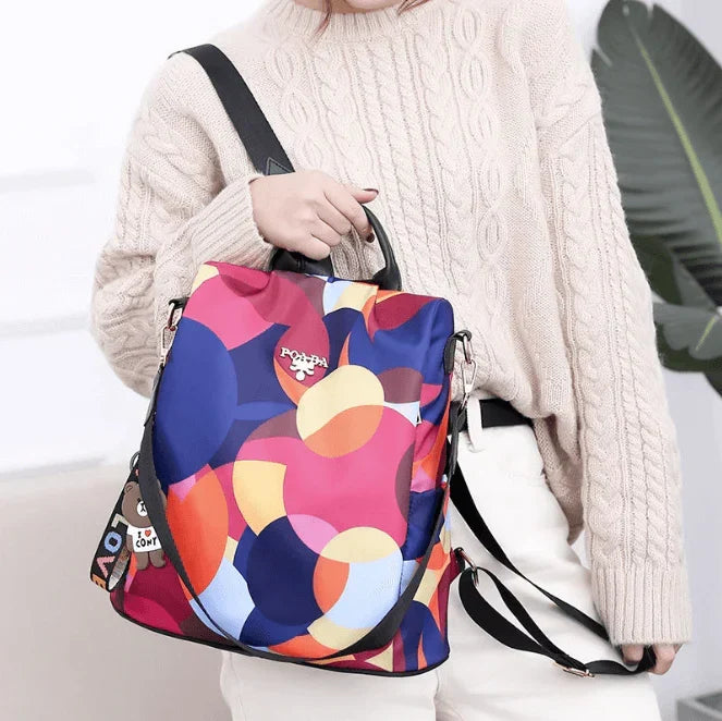 Backpack Anti-Theft Waterproof Nylon Fits 15.6 Inch Laptop
