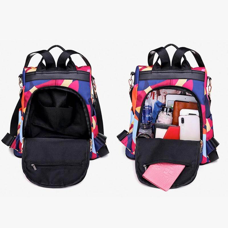 Backpack Anti-Theft Waterproof Nylon Fits 15.6 Inch Laptop