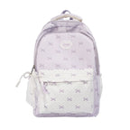 Backpack Bow Print Multiple Compartments Adjustable Padded Straps