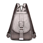 Backpack Genuine Leather Multiple Pockets & Laptop Compartment