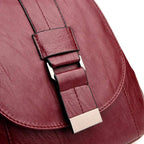 Backpack Genuine Leather Multiple Pockets & Laptop Compartment