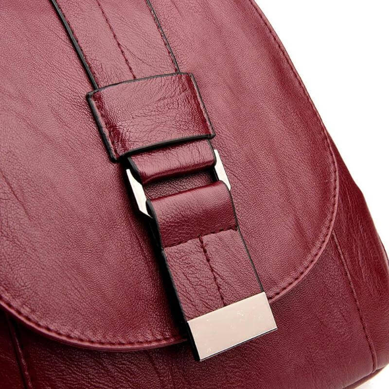 Backpack Genuine Leather Multiple Pockets & Laptop Compartment