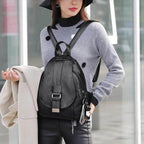 Backpack Genuine Leather Multiple Pockets & Laptop Compartment