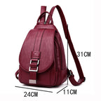 Backpack Genuine Leather Multiple Pockets & Laptop Compartment