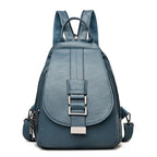 Backpack Genuine Leather Multiple Pockets & Laptop Compartment