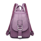 Backpack Genuine Leather Multiple Pockets & Laptop Compartment