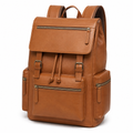 Backpack Genuine Leather Padded Straps Fits 15in Laptop