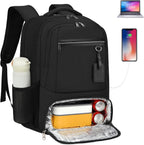 Backpack Insulated Lunch Compartment USB Charging TSA Friendly