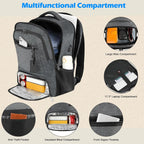 Backpack Insulated Lunch Compartment USB Charging TSA Friendly