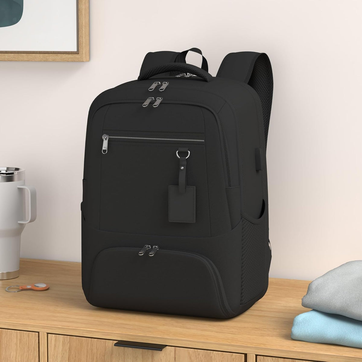 Backpack Insulated Lunch Compartment USB Charging TSA Friendly