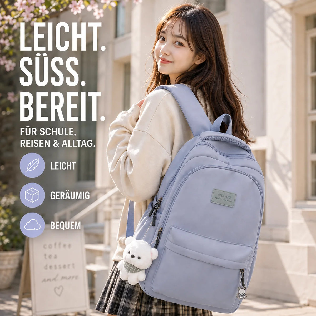 Backpack Laptop Compartment Padded Straps Durable Nylon