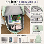 Backpack Laptop Compartment Padded Straps Durable Nylon