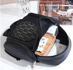 Backpack PU Leather Multi-Pocket Owl Print