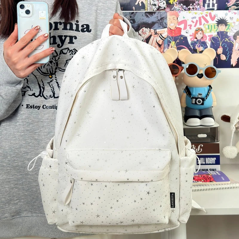 Backpack Star Pattern Multiple Pockets & Padded Straps