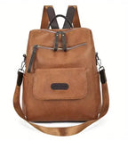 Backpack Vegan Leather Laptop Pocket & Adjustable Straps