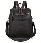 Backpack Vegan Leather Laptop Pocket & Adjustable Straps