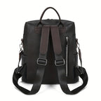 Backpack Vegan Leather Laptop Pocket & Adjustable Straps