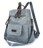 Backpack Vegan Leather Laptop Pocket & Adjustable Straps