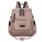 Backpack Vegan Leather Laptop Pocket & Adjustable Straps