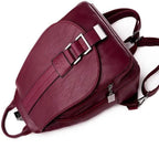 Backpack Water-Resistant Sheepskin Leather Anti-Theft