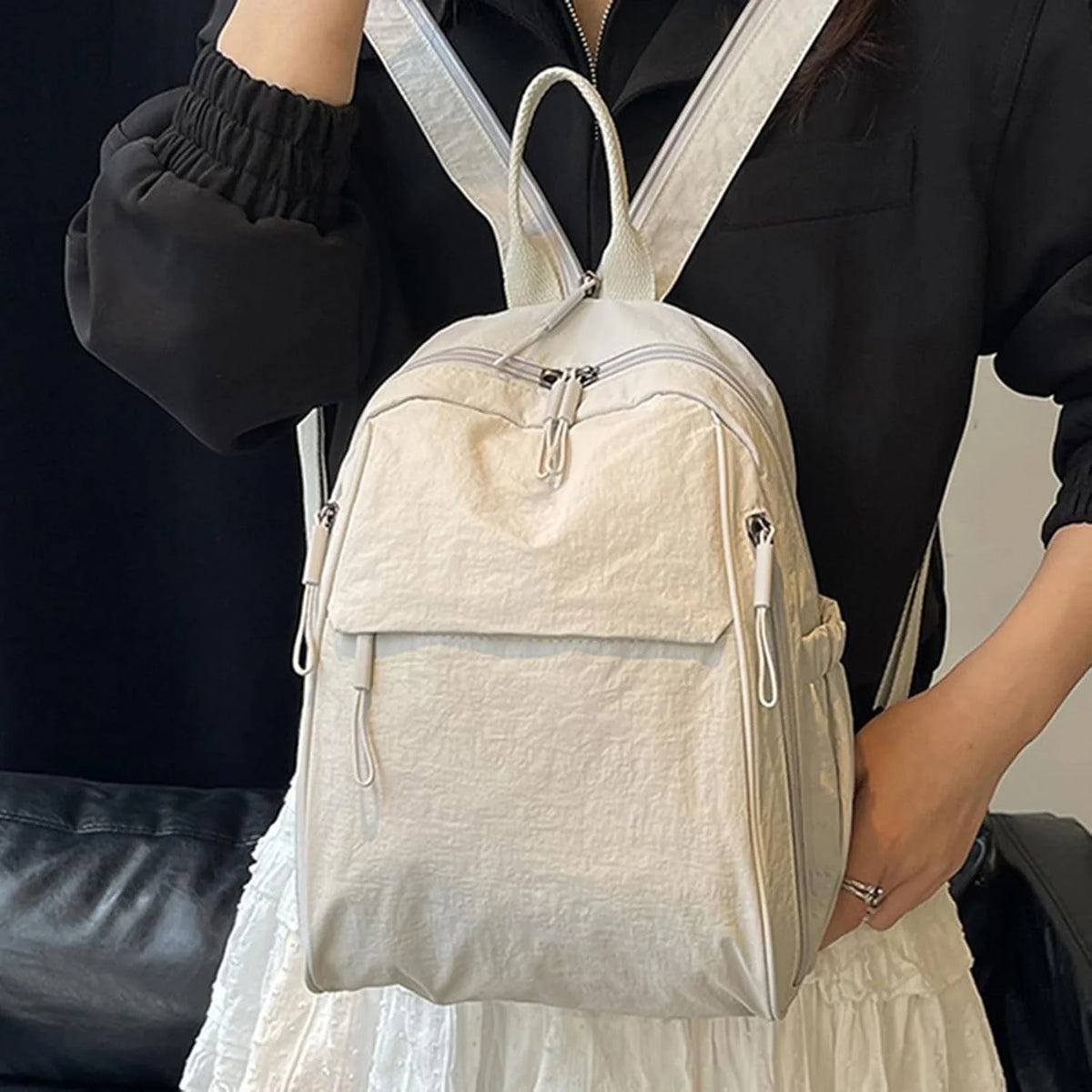 Backpack Waterproof Nylon Lightweight Multi-Compartment