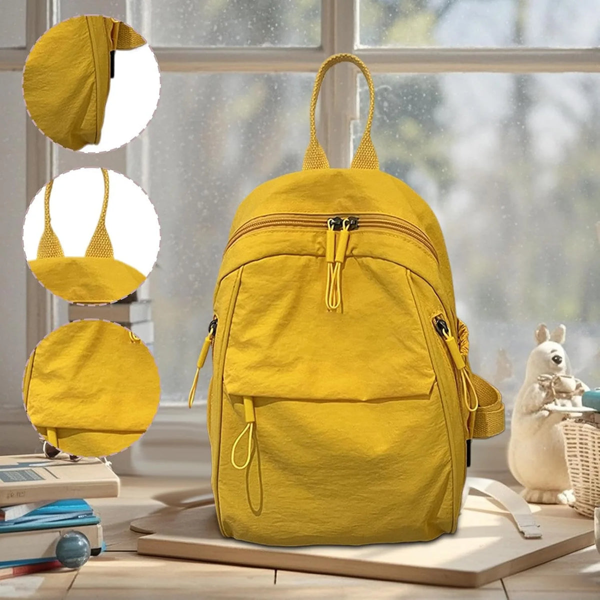 Backpack Waterproof Nylon Lightweight Multi-Compartment