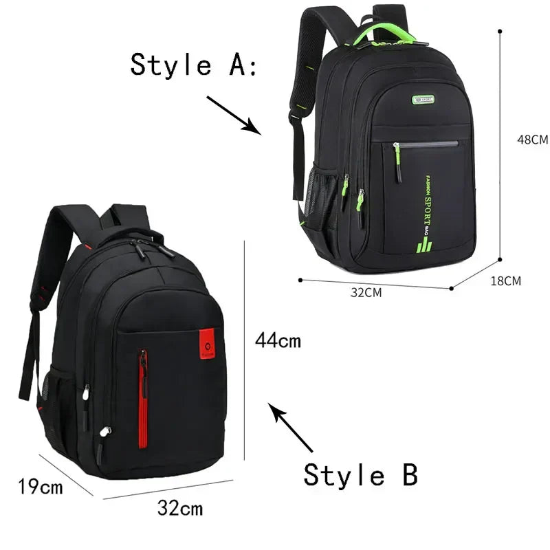Backpack Waterproof Oxford Fits 15-Inch Laptop Ergonomic Padded Straps