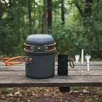 Backpacking Cookware Set Lightweight Nesting Fork & Spoon