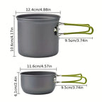 Backpacking Cookware Set Lightweight Nesting Fork & Spoon