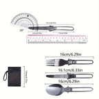 Backpacking Cookware Set Lightweight Nesting Fork & Spoon