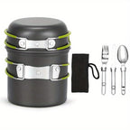 Backpacking Cookware Set Lightweight Nesting Fork & Spoon