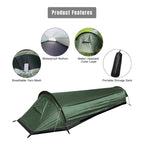 Backpacking Tent Ultralight Solo Waterproof 3,000 mm Quick Setup