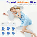 Backrest Pillow With Arms High-Density Foam Removable Cover