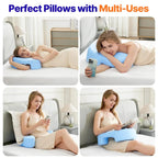 Backrest Pillow With Arms High-Density Foam Removable Cover