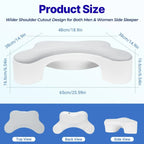 Backrest Pillow With Arms High-Density Foam Removable Cover