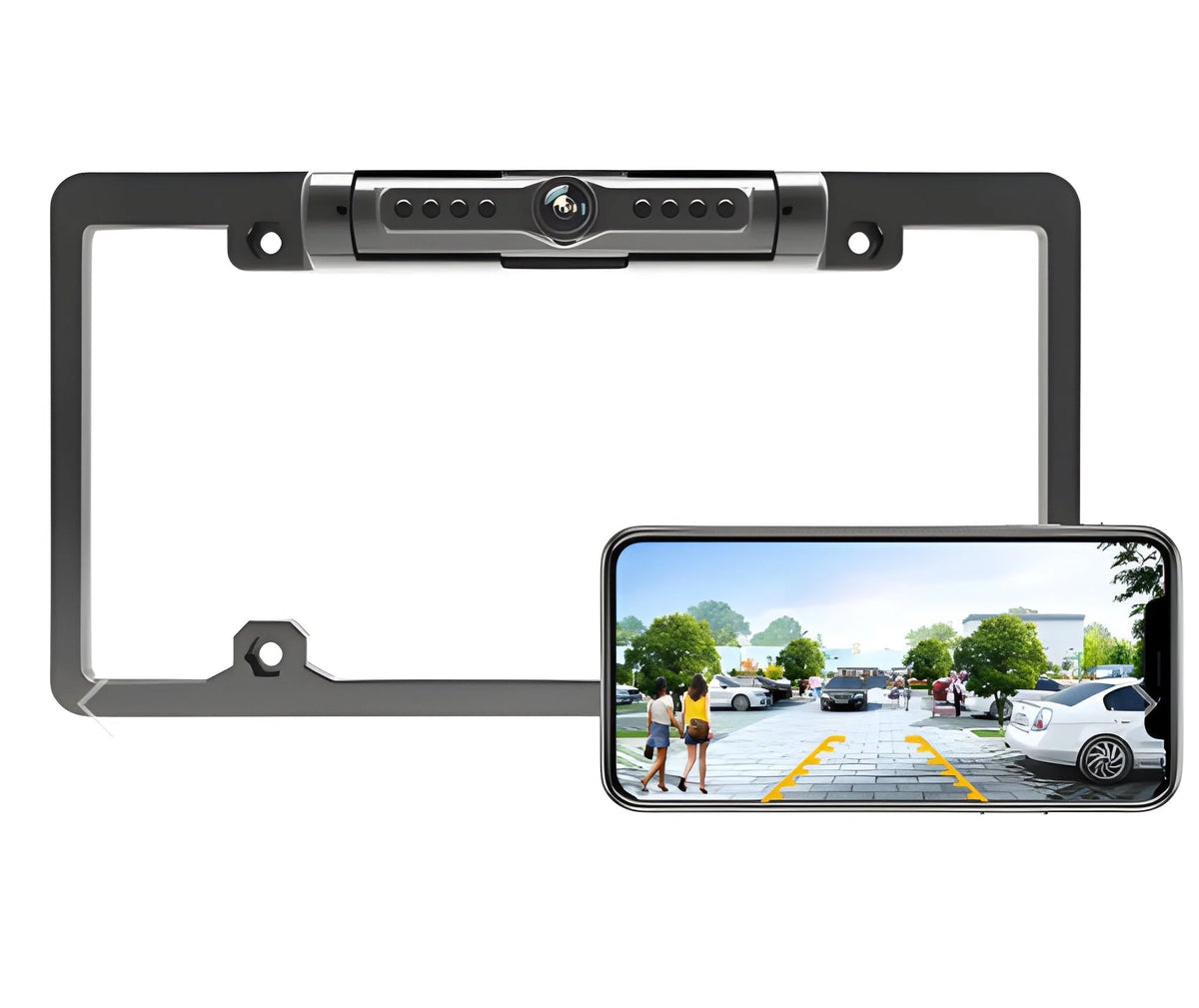 Backup Camera Wireless License Plate Mount 170° Wide View