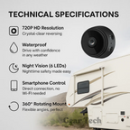 Backup Camera Wireless Smartphone 720P Night Vision