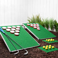Backyard Game Set Folding Portable Golf Cornhole & Pong