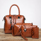 Bag Set Faux Leather Set Of Four
