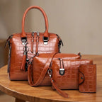 Bag Set Faux Leather Set Of Four