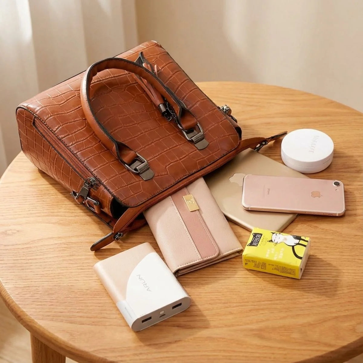 Bag Set Faux Leather Set Of Four