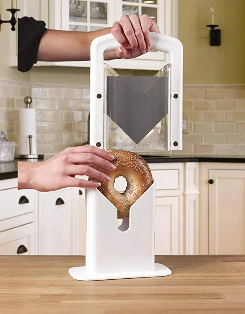 Bagel Slicer Safety Shields Non-Stick Stainless Steel Blade
