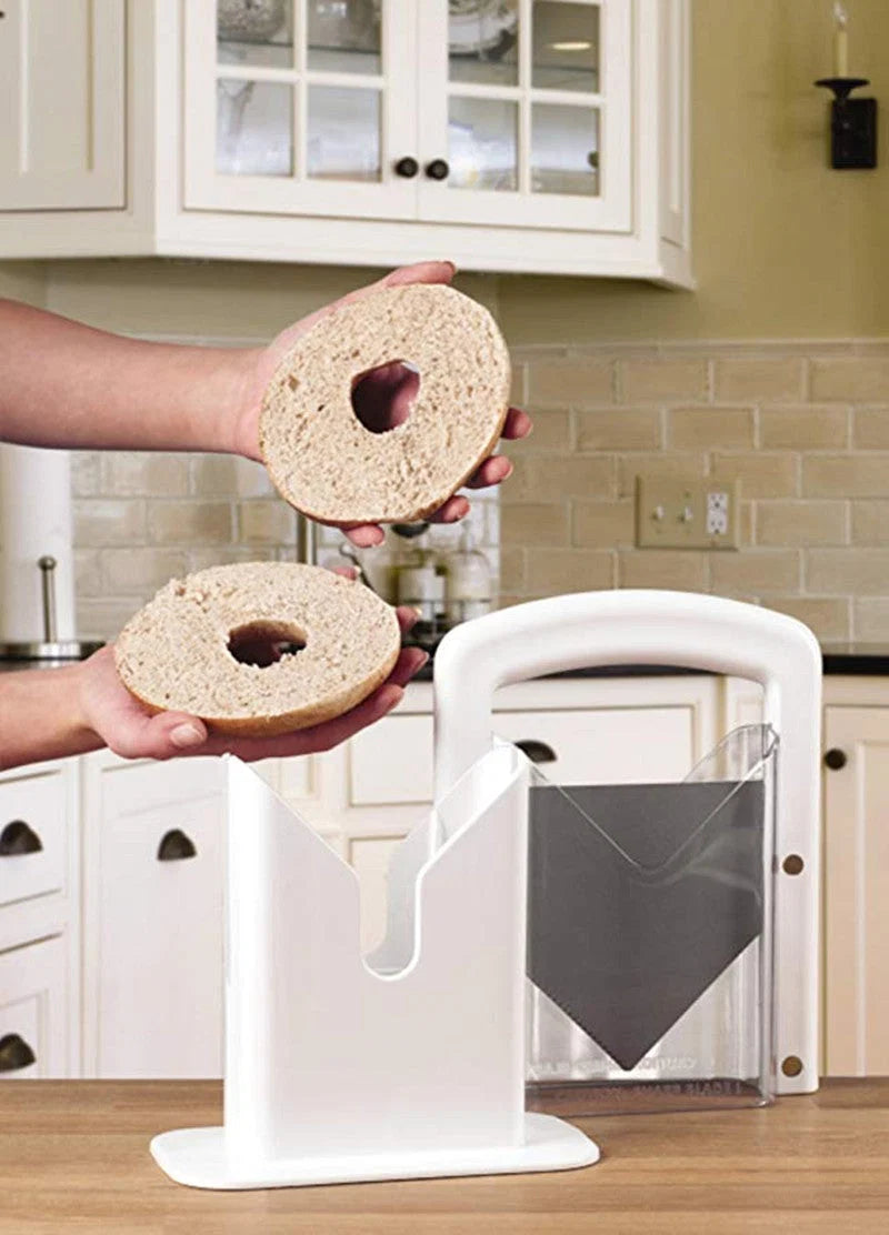 Bagel Slicer Safety Shields Non-Stick Stainless Steel Blade