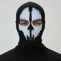 Balaclava Mask Distressed Skull Stretch Ribbed Knit