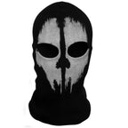 Balaclava Mask Distressed Skull Stretch Ribbed Knit